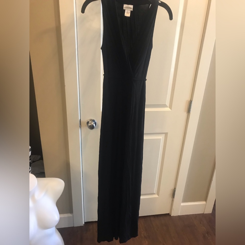 Motherhood Maternity Black Sleeveless V Neck Maxi Dress size Small